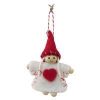 Girl Christmas Tree Decorations Christmas Hanging Felt Cloth Ornaments Plush Decor Mini Doll Figurine for Wall Window Tree Car Rearview Mirror Accessories classical