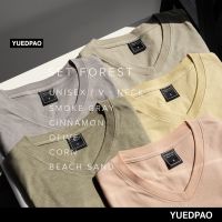 Yuedpao ?เสื้อยืดคอคอวี รับประกันไม่ย้วย 2 ปี ผ้านุ่มใส่สบายมาก เสื้อยืดสีพื้น เสื้อยืดคอคอวี Set Forest