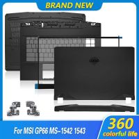 J72ใหม่ฝาหลังหน้าจอสำหรับ MSI GP66 MS-1542แล็ปท็อป1543ปกหลัง LCD ฝาหลังฝาปิดโน้ตบุคที่วางฝ่ามือด้านล่างตัวพิมพ์เล็กด้านบน