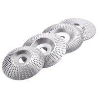 Wood Shaping Disc Set for Angle Grinder Woodworking Grinding Wheel Shaping Dish 5/8Inch Arbor (Silver, 4Pcs)