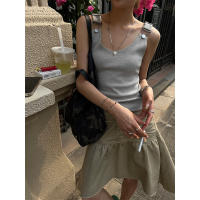 New Unique Threading Suspender Vest Female In Summer With Hot Girl Slimming Bottoming Out Of Elastic Back -Back