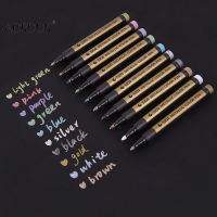 10 Colors Metallic Pen Manga Permanent Writing Art Acrylic Markers For Stones Skating Paper Glass Wall Drawing Pen Markers