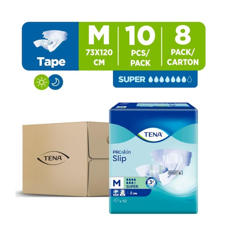 TENA Slip Super  All-in-one incontinence adult diaper with tabs