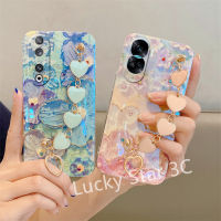 เคสโทรศัพท์ป้องกันการตกหล่นสำหรับ Honor 90 Lite Huawei Nova 11i 11 Pro เคส Phone Case สร้อยข้อมือรูปหัวใจพกพาง่ายฝาหลังปลอกอ่อนลายดอกไม้แนววินเทจ