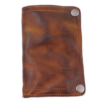 Handmade Wrinkle Wallet,Cow Leather Mens Wallets,Retro Leather Money Clips,Crazy Horse Card Holder