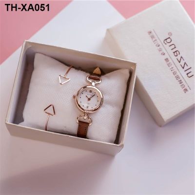 Ins super hot watch female student Korean version simple dial thin strap junior high school