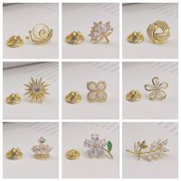 【YF】 Korean Brooches Anti Buckle Pin Metal Brooch Inlaid Jewelry Ornament