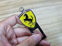 ราคาต่อ 1 ชิ้น ที่เสียบเบลท์หลอก งานโลหะ เฟอรารี่ แต่งภายในรถยนต์ ferrari  metal seat belt buckle accessory interior