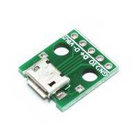 20Pcs Micro Usb To/female Type B/mike 5P /Smd To Dip/ บอร์ดอะแดปเตอร์/ เชื่อม/หญิง