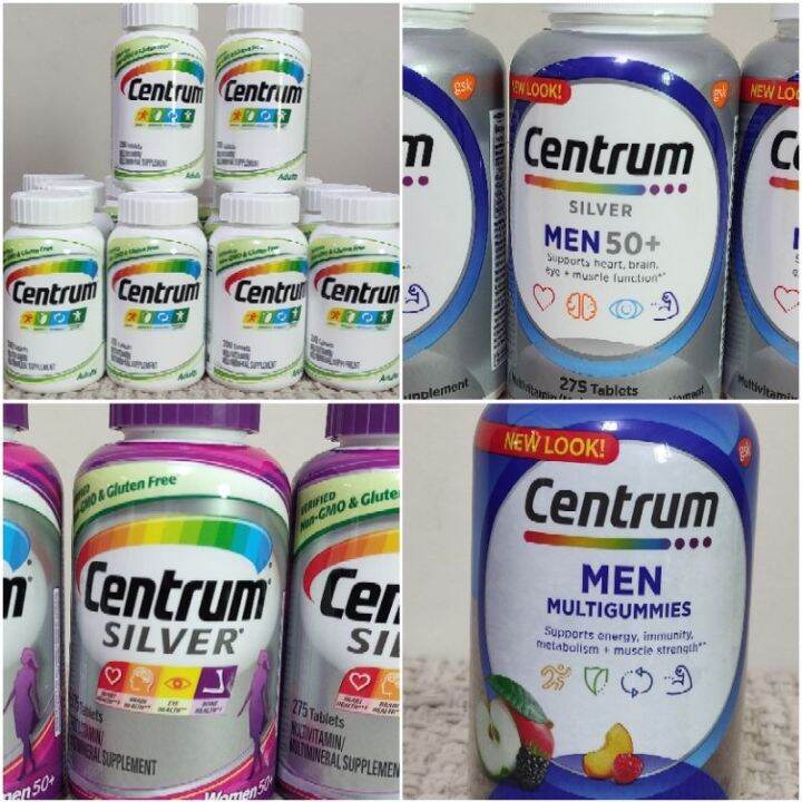 Centrum® Adults Multivitamin (for Men Women 50 silver gummies) Lazada PH