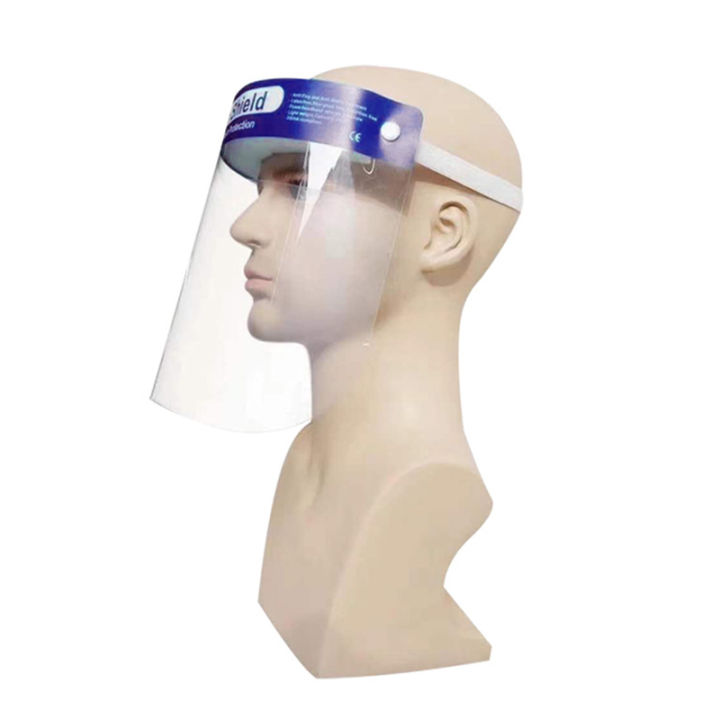 หมวกป้องกันมลพิษ-เฟสชิว-หมวกป้องกันใบหน้า-face-shields-แบบเต็มหน้า-ที่มีฝาครอบพลาสติกใส-หมวกกันแดด-หมวกป้องกันฝุ่น