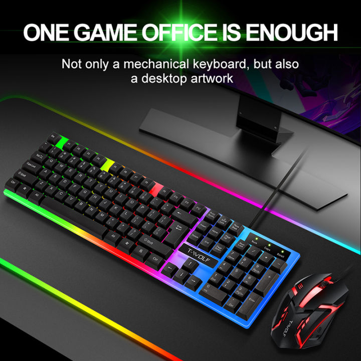 gamer-คีย์บอร์ดและเมาส์-pc-gaming-keyboard-rgb-backlit-keyboard-rubber-keycaps-wired-spanish-keyboard-mouse-gamer-gaming-mouse