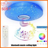 เครื่องจับเวลา Speaker Musik ไฟ RGB หรี่ได้ทนทานแบบโคมไฟกลางคืนไฟไฟติดเพดาน LED รีโมทแอปแสงเปลี่ยนสี