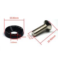 、‘】【； 10Pcs M6 JDM Car Modified Hex Fasteners Fender Washer Bumper Engine Concave Screws Car-Styling