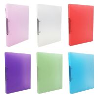 【hot】 Clip File Folder Transparent Color Loose Binder Storage Organizer School Office Supply