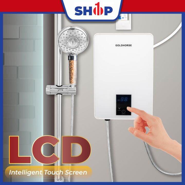 (Free Gift) Water Heater Bathroom Instant Electric Heater Shower 6000W
