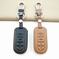 ❅∈ High Quality Leather Car Key Case Cover for Toyota Rush Daihatsu Tanto LA600S LA800S LA610S Perodua 2/4 Buttons Protect Shell