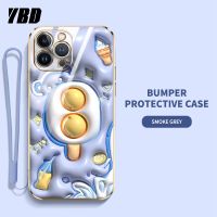 เคสโทรศัพท์3D YBD ใหม่เข้ากันได้กับ iPhone 15 14 13 12 11 Pro Max เคสนิ่มลายการ์ตูนคู่น่ารักกรณีโทรศัพท์รูปแบบเคลื่อนไหว