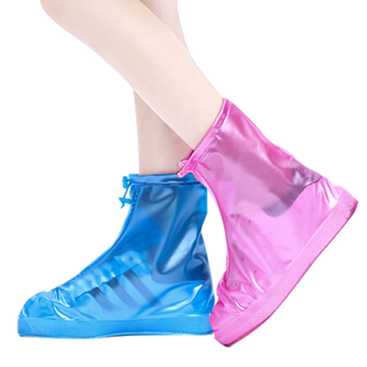 men-and-women-rubber-waterproof-shoe-cover-uni-reusable-zipper-rain-boot-overlay-outdoor-antifouling-rain-and-snow