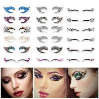 20 Pairs Temporary Eye Tattoo Stickers Waterproof Disposable Eyeshadow Eyeliner Eyes Make Up Sticker For Halloween Party