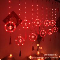 led โคมไฟเรืองแสงขนาดเล็กโคมไฟสีแดงเทศกาลฤดูใบไม้ผลิตกแต่งต้นคริสต์มาสกลางแจ้ง LED โคมไฟเรืองแสง