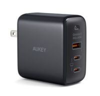 AUKEY PA-B6T Omnia II Mix 65W 3-Port PD W all Charger with GaN Power Tech Black CEP-001216