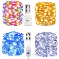 10M USB LED String Light Battery-operated Fairy Garland Christmas Lights 5M Outdoor for Home Wedding Room Bedroom Decoration