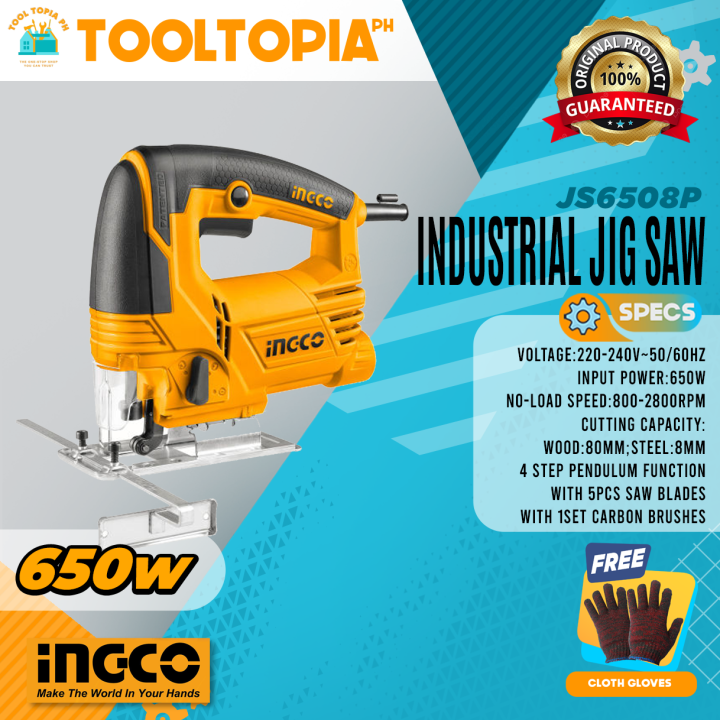 INGCO JS6508P Industrial Jig Saw 650W with High Quality and Freebies