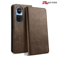 PlusCase Eco-Leather Wallet เคส สําหรับ OPPO Reno10 Pro 5G RFID Blocking Flip Stand ผู้ถือบัตรเครดิตปลอกกันกระแทก