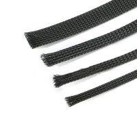 【cw】 1M sleeve braided 4/5/6/7/8/10/12/15/18mm black Snakeskin mesh Wire Protecting PET Cable Sleeve wire shock