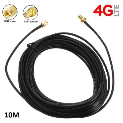 สาย RG174 Cable สำหรับ เสาอากาศ 4G 3G Routrer Male to Female Wifi Antenna Connector Extension Cable black 10 M
