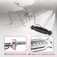 Magnetic acoustic pickup for guitar Black