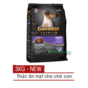 HCMThức ăn hạt cho Chó Con Ganador Puppy 3kg - Vị Sữa & DHA - Nông Trại