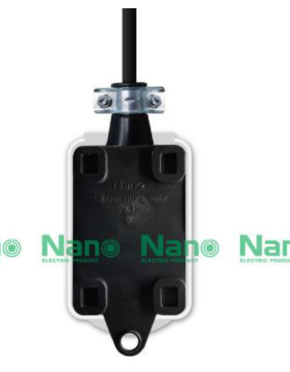 nano-รางปลักไฟสนาม-2ช่อง-บล็อกยางพร้อมสายไฟดำ-2x4-สายไฟยาว-20-ม-sq-mm-รุ่น-rb10hs2-20m