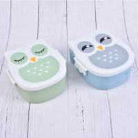 ◊ Cute Cartoon Owl Lunch Box Food Container Storage Box Portable Kids Student Lunch Box Bento Box Container With Compartments Case