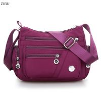 ZIBU 6สีกระเป๋าไนลอนกันน้ำแฟชั่นผู้หญิงกระเป๋าสะพายเดียว Crossbody BAG