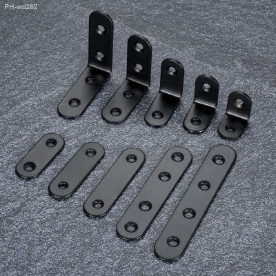 10 Pcs Stainless Steel L-shaped Corner Code Bracket Thicken Right Angle Corners Brace Fixing Connector for Board Shelf Support