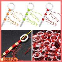 FZIPUA 50pcs พลาสติกทำจากพลาสติก Bobber Looper ด้ายฝ้าย มี3สี ด้ายคอตตอน ทุ่นตกปลาลอยน้ำ แบบพกพาได้ ทุ่นตกปลาทุ่น หยุดสายนอต อุปกรณ์ตกปลาหิน