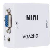 ตัวแปลง ASFVD กล่องวิดีโอ VGA เป็นหัวแปลงสัญญาณ HDMI สายอะแดปเตอร์ VGA เป็น HDMI HDMI เข้ากันได้ใช้งานง่ายตัวแปลง VGA2HDMI กล่องวิดีโอสำหรับทีวี/โปรเจคเตอร์/พีซี/จอภาพ /Hdtvdvd