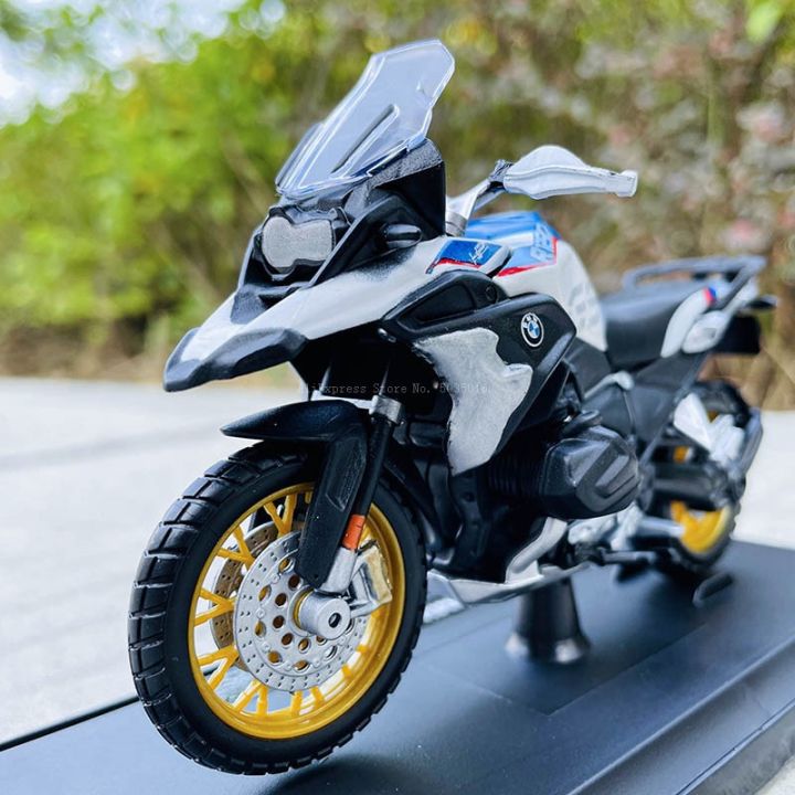 maisto-1-18ใหม่-bmw-r1250gs-silvardo-ต้นฉบับที่ได้รับอนุญาตการจำลองโมเดลมอเตอร์ไซค์อัลลอยของขวัญรถของเล่น