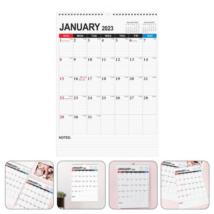 Calendar Wall 2023 Planner Desk Monthly Schedule Hanging Office Coil