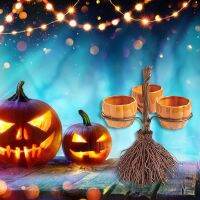 ◎☃❍ 3/4/6 Halloween Pumpkin Snack Bowl Rack Candy Basket Storage Basket Dessert Holder Organizer Table Kitchen Party DIY Decoration