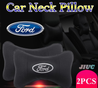 JC | 2Pcs Ford เบาะนั่งรถยนต์อัตโนมัติหมอนคอป้องกันความปลอดภัย Auto Headrest สนับสนุน Rest เบาะรถที่นั่งอุปกรณ์เสริมหมอน Pad เทอร์โบสำหรับรถฟอร์ด Everest Ecosport Fiesta Focus หนีคูก้าปลั๊กสำหรับทุกรูเสียบอุปกรณ์เสริมโลโก้รถหมอน