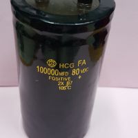 คาปาซิเตอร์100,000MFD 80VDC (ขนาด7.5×14.5cm) ทนความร้อน 105องศา ราคาเพียงลูกละ 800 บาทเท่านั้น!!