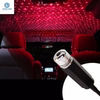 COOLCAR ไฟติดเพดาน1ชิ้นไฟท้องฟ้าดาว Usb Led สำหรับรถยนต์ไฟแบบล้อมรอบโคมไฟสร้างบรรยากาศไฟหลังคารถยนต์ไฟประดับบ้านไฟกลางคืน USB โรแมนติก