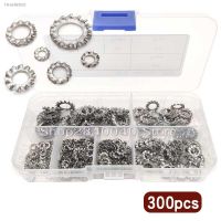 ✒☾۩ 304 Stainless Steel External Toothed Serrated Lock Washer Gasket M2.5 M3 M4 M5 M6 M8 GB862.2 Lock Washers Assortment Kit 300pcs