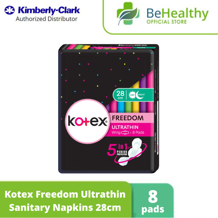Kotex Freedom Ultrathin Sanitary Napkins 28cm 8 Pads Lazada PH