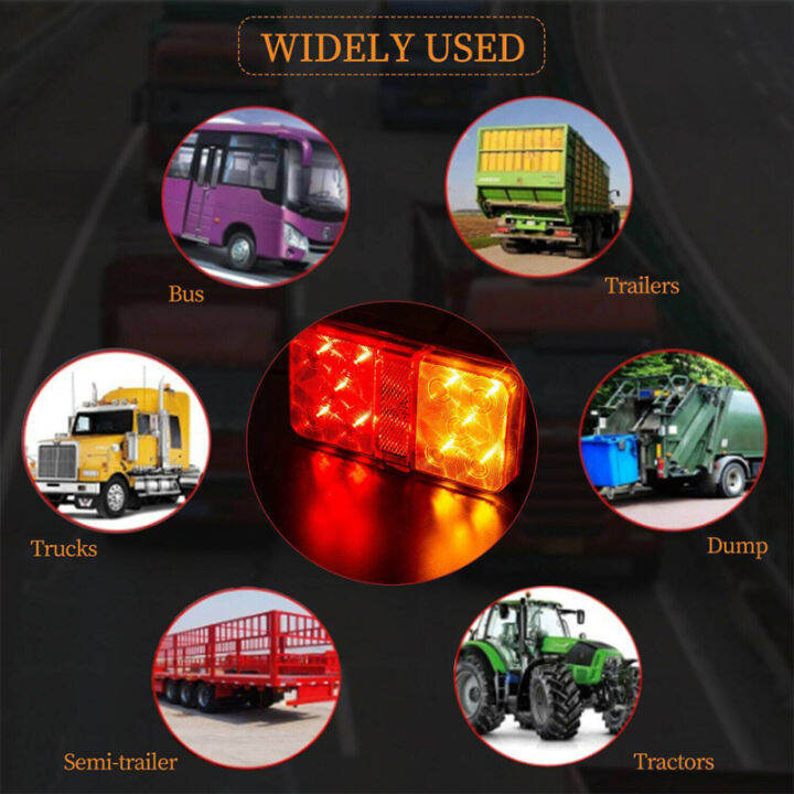 ซินซู-ไฟท้ายท้ายรถบรรทุก10-led-2สีคู่ไฟท้ายรถพ่วงเบรกหลังสัญญาณเลี้ยวและหยุดไฟสัญญาณเตือนไฟท้าย-s