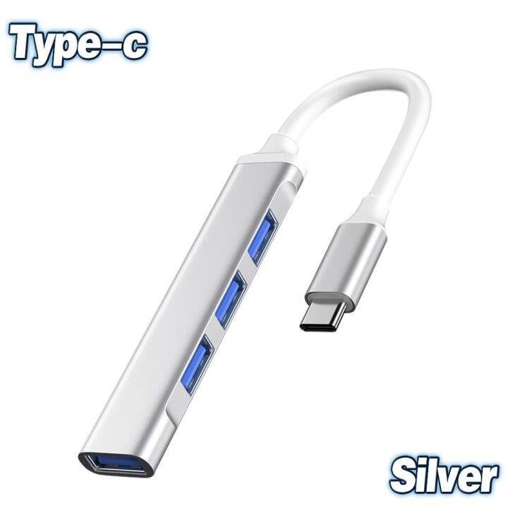 usb-c-hub-3-0-type-c-อะแดปเตอร์หลายตัวขยายการถ่ายโอนอย่างรวดเร็ว-otg-สำหรับ-huawei-xiaomi-macbook-อุปกรณ์เสริมสำหรับ-pc-usb-ฮับ4พอร์ต-feona