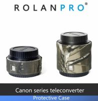 W8h6 ROLANPRO ฝนปกฝนพรางเลนส์กล้องถ่ายรูปสำหรับ Canon ชุดกล้อง DSLR Canon Teleconverter เคสป้องกันสำหรับกล้อง Canon ฝาครอบและกระเป๋า